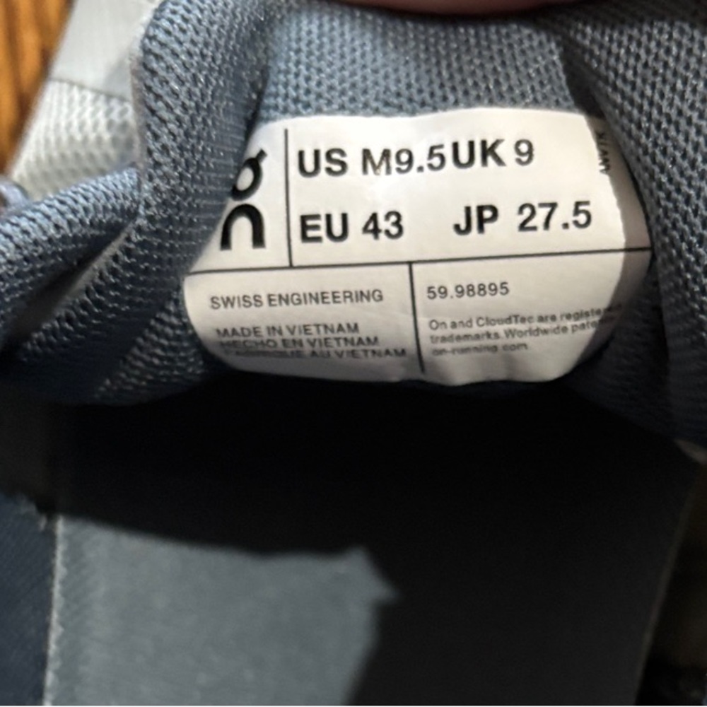 On Cloud Men's Light Gray Athletic Shoes - Picture 6 of 6